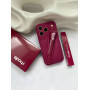 Бордовий чохол RHODE Lip Case Raspberry Jelly на iPhone 17 Pro — оригінальна якість із захистом камери